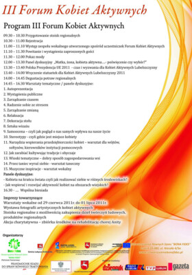 III Forum Kobiet Aktywnych III Forum Kobiet Aktywnych