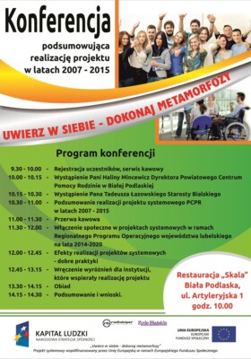 KONFERENCJA PODSUMOWUJĄCA REALIZACJĘ PROJEKTU W LATACH 2007-2015