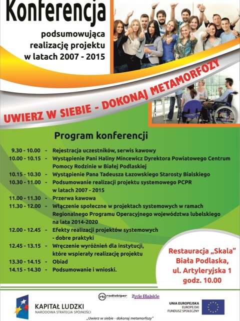 KONFERENCJA PODSUMOWUJĄCA REALIZACJĘ PROJEKTU W LATACH 2007-2015