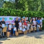 Dzieci, które zajęły trzy pierwsze miejsca w konkursie plastycznym